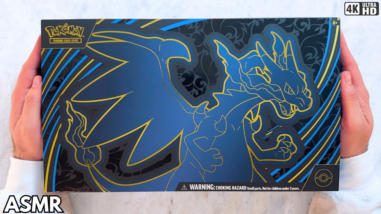ASMR | Pokemon Mega Charizard X Ultra Premium Collection Opening + Phantasmal Flames 4K Soft Spoken