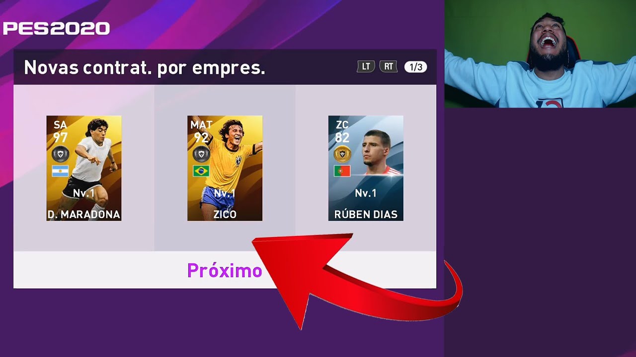 TIREI MARADONA E ZICO JUNTOS COM MAIS 15 LEGENDS E 18 BOLA PRETA NO PACK OPENING - PES 2020 myClub