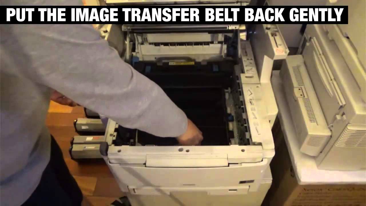 Transfer Belt Reset Guide for OKI A3 Printer - series 1