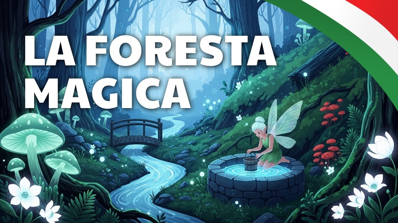 Italian Short Story for Beginners A1-A2: The Fairy of the Magical Blue Forest 🧚‍♀️🌲