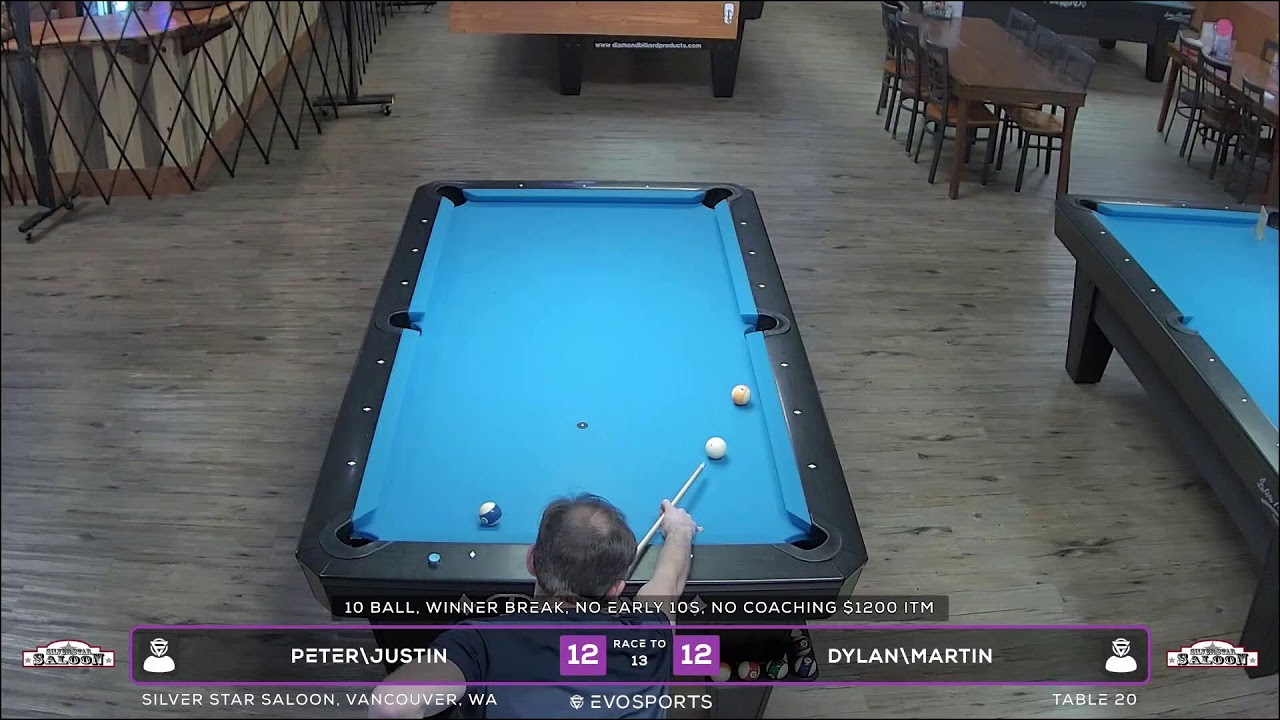 PETER\JUSTIN vs DYLAN\MARTIN - SILVER STAR SALOON - TABLE 20 | EvoSports