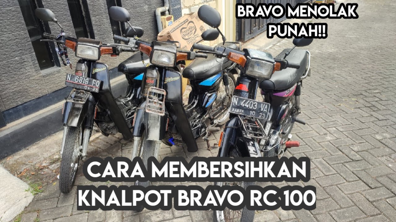 Membersihkan Knalpot Motor Suzuki Bravo/RC 100