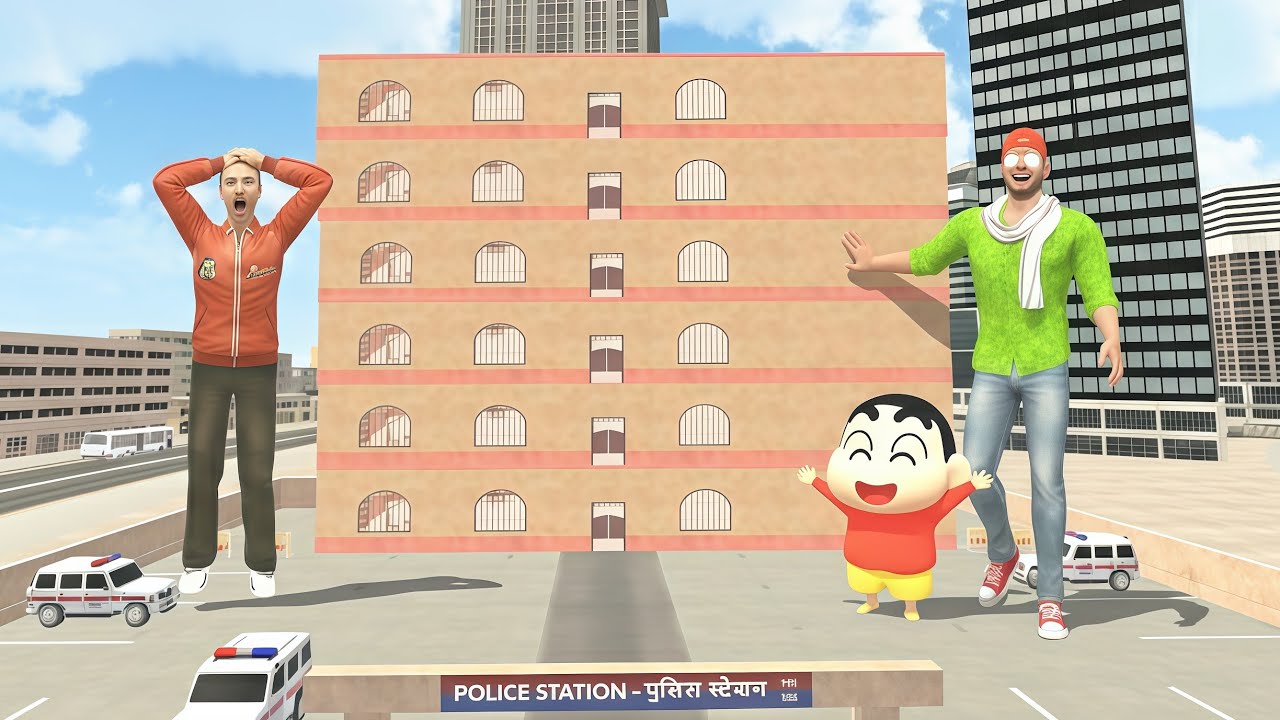 Franklin Aur Shinchan Ne Milkar Banaya 6 Manzila Police Station 😱 | Indian Theft Auto Simulator
