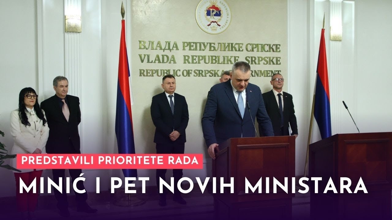 Prva konstitutivna sjednica nove Vlade RS: Minić i pet novih ministara predstavili prioritete rada