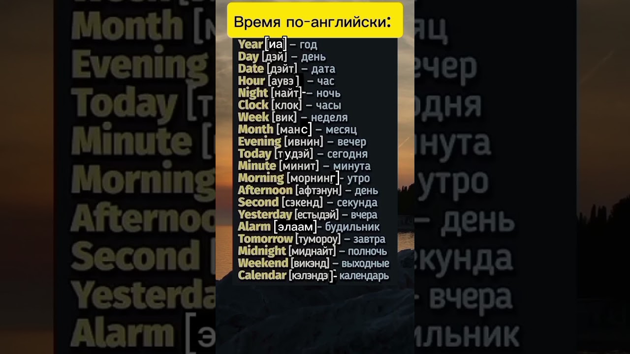 Время&nbsp;по‑английски:&nbsp;20&nbsp;ключевых&nbsp;слов.#английскийдляначинающих #английскийдляначинающихвзрослых