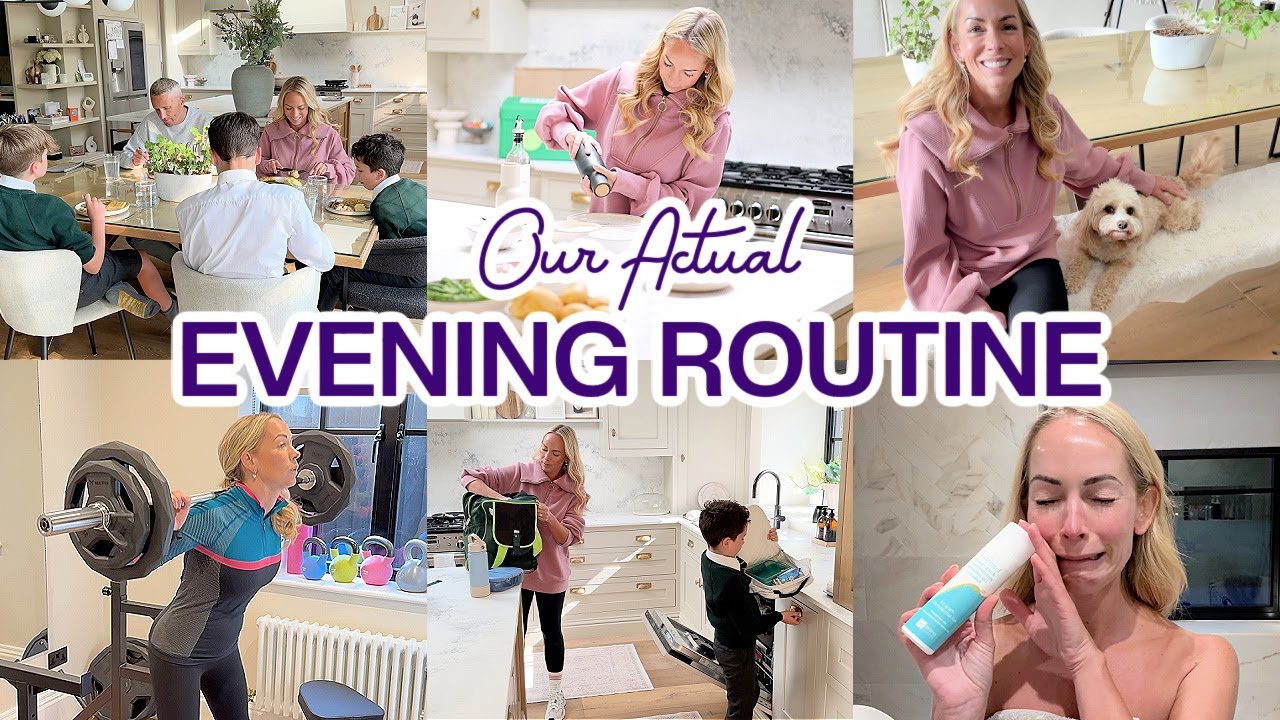 Our Actual Evening Routine with 3 Kids | Dinner, Homework, Cleaning Tasks + more