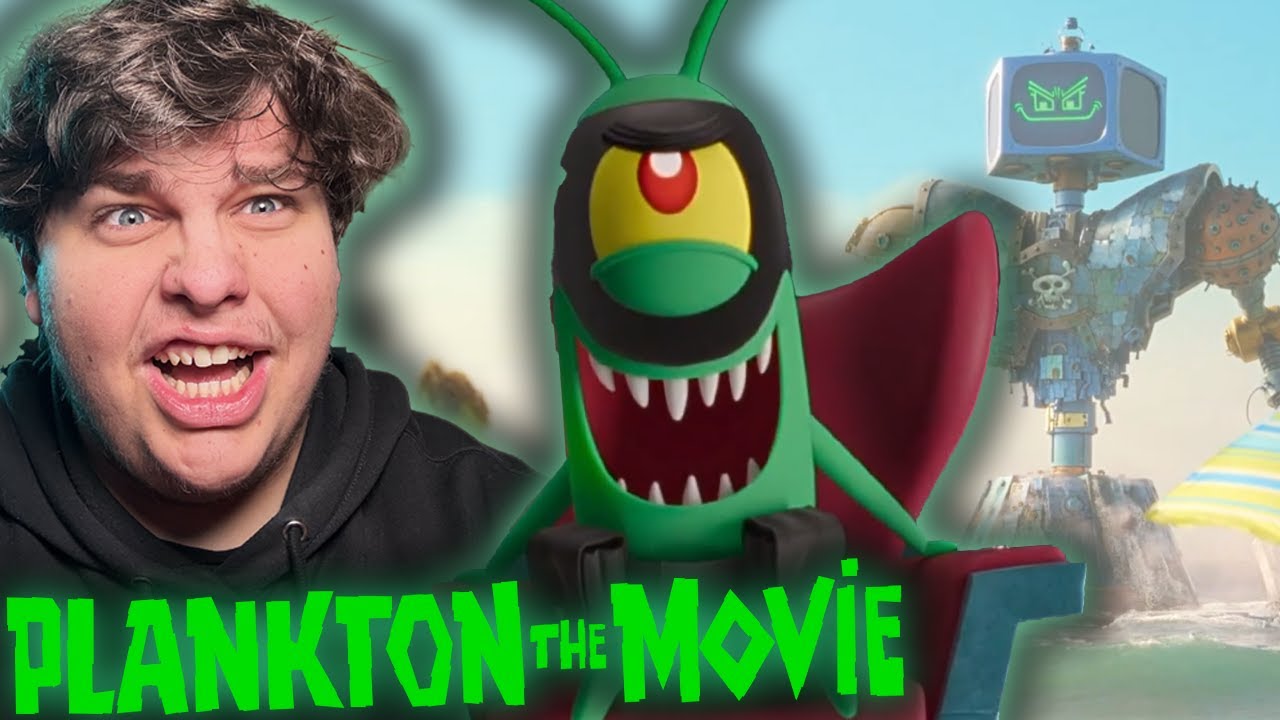( ПОЖАЛУЙСТА, ПОМОГИТЕ МНЕ) ПЛАНКТОН В ФИЛЬМЕ | РЕАКЦИЯ!!! | ГУБКА БОБ | NETFLIX