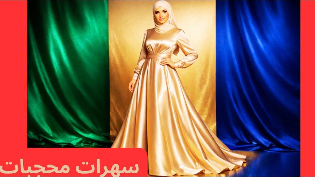 فساتين سهره ستان للمحجبات | أناقة وفخامة بدون مبالغة