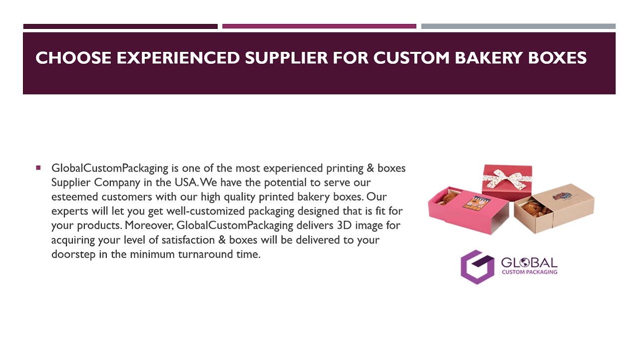 Custom Printed Bakery Packaging Boxes