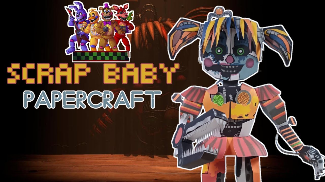 Scrap Baby Five Nights At Freddy's Pizzeria Simulator (FFPS) Papercraft | Stop Motion Video