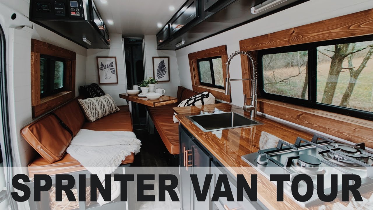 Mercedes Benz Sprinter Van Conversion Tour | Full Bathroom | Solar Powered Tiny Home on Wheels!
