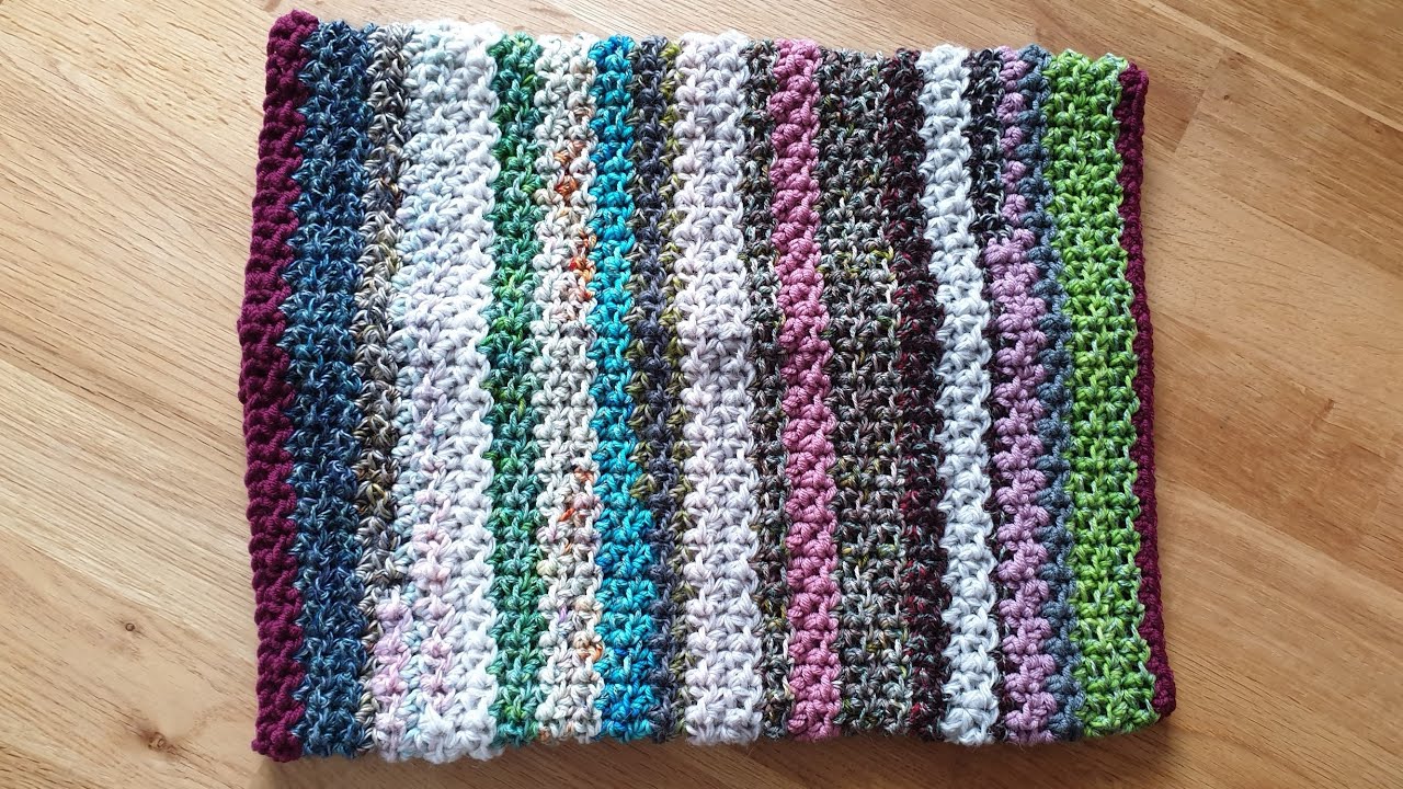 Anleitung: Mein Reste - Projekt : Decke, Cowl und Co. mit einfachem Decken-Muster häkeln