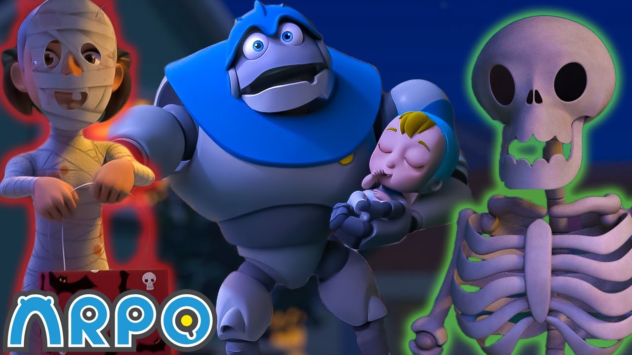 ¡No despierten al bebé! Halloween dulce o truco|El Robot ARPO y el Bebé |Dibujos Animados Para Niños
