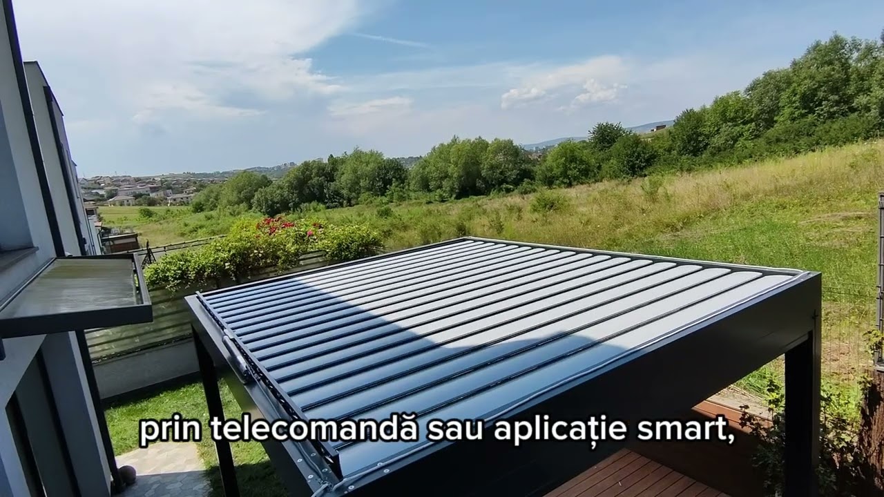 Pergola Bioclimatica inchisa cu Rulouri Zip-Screen / Sunprotect.ro 