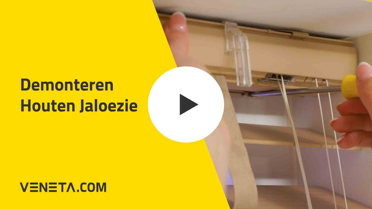 Demonteren Houten Jaloezie