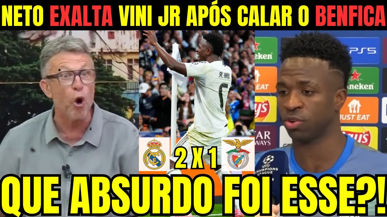 🚨CRAQUE NETO SURTA COM O SHOW DO VINI JR E MANDA RECADO PRA BENFICA🔥😳