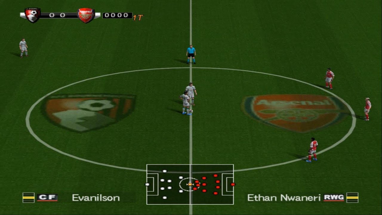 Winning Eleven 10 - Bournemouth vs Arsenal PS2
