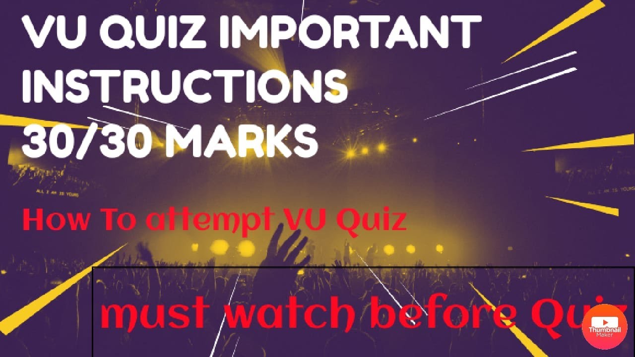 Vu grand quiz Guidelines and instructions 2021 #easyguidlines