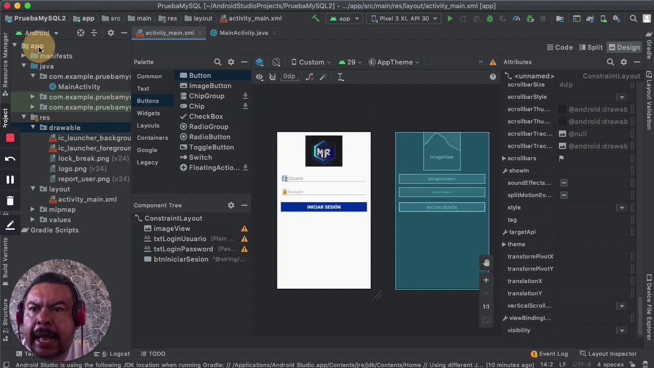 25 Conexión a Base de datos MySQL (Vista - Navigation Drawer) - Parte 1 - Diseño de aplicaciones