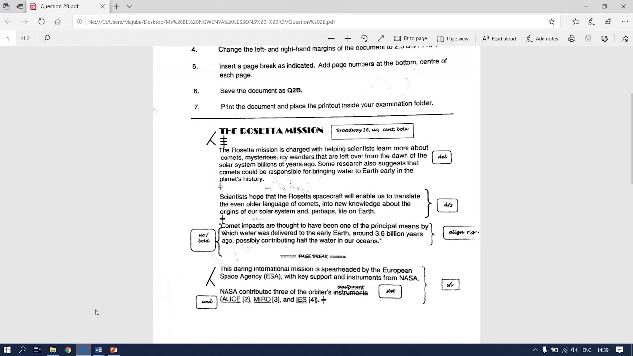 Вводный курс по компьютерной практике N4 (MS Word - Урок 2) - г-жа Б.Э. Нгвенья