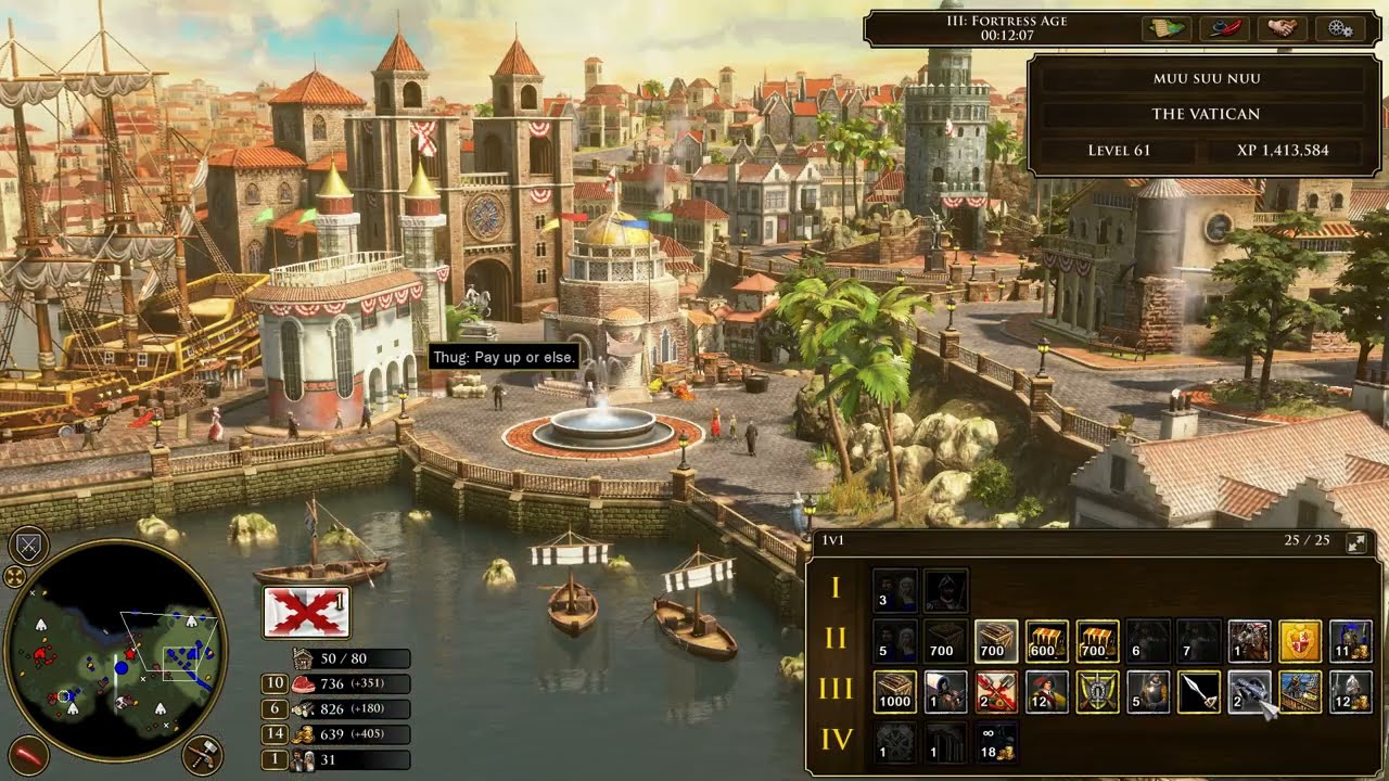 Menacing a German Fast Fortress | Age of Empires III: Spain vs Germany