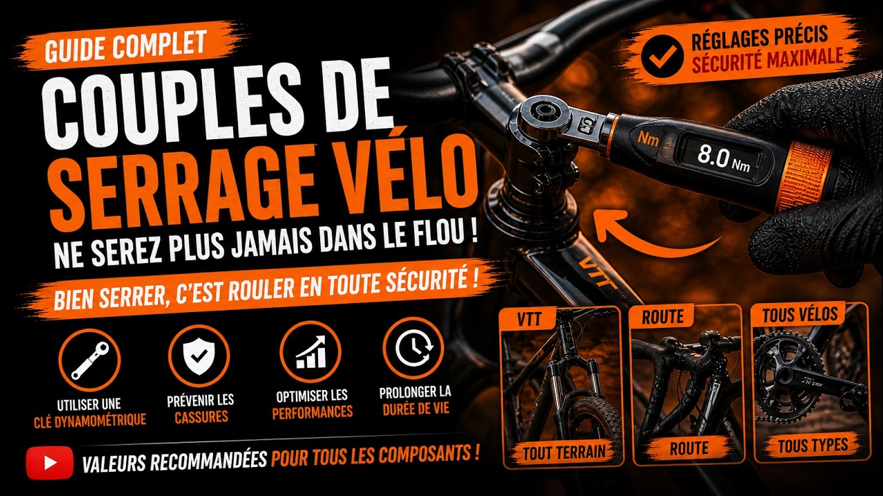 Couples de Serrage pour VTT et Vélos de Route avec Utilisation de Clé Dynamométrique