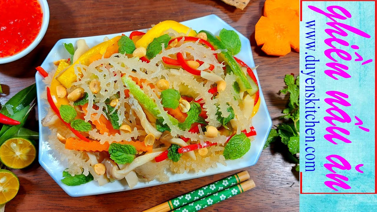 Cách Làm Gỏi 7 Sắc Cầu Vồng | Gỏi Rong Sụn Chay | Món Ăn Chay By Duyen's Kitchen | Ghiền nấu ăn