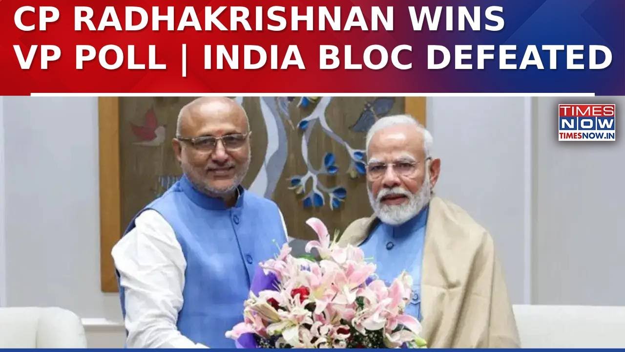 NDA&rsquo;s CP Radhakrishnan Wins VP Polls With 452 Votes, Defeats INDIA Bloc Nominee B Sudarshan Reddy
