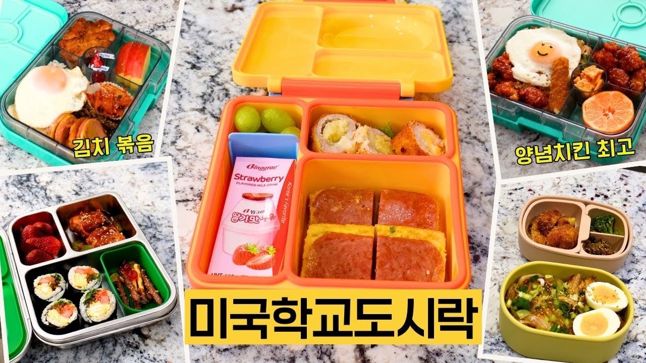 미국학교에 이런 도시락을? 선재스님김밥·옛날도시락 양념치킨까지 인기만점 한식도시락 