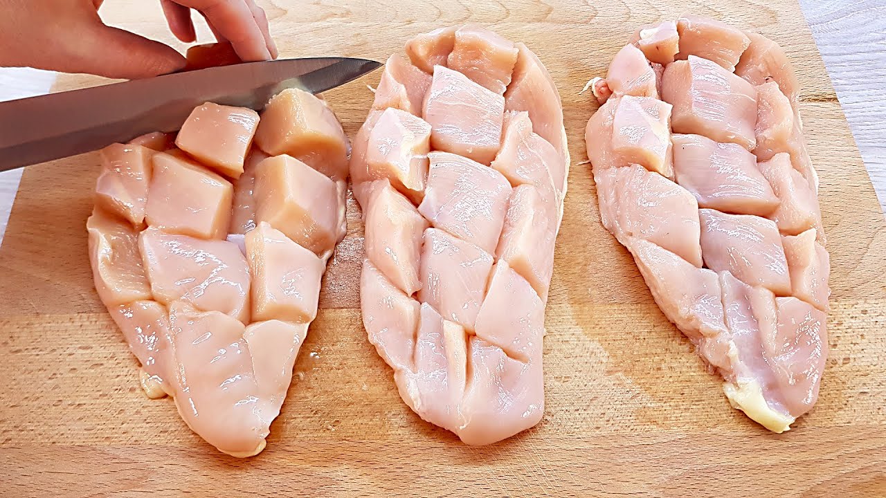 Замечательный рецепт запеченной куриной грудки, быстрый и вкусный рецепт для всей семьи #037