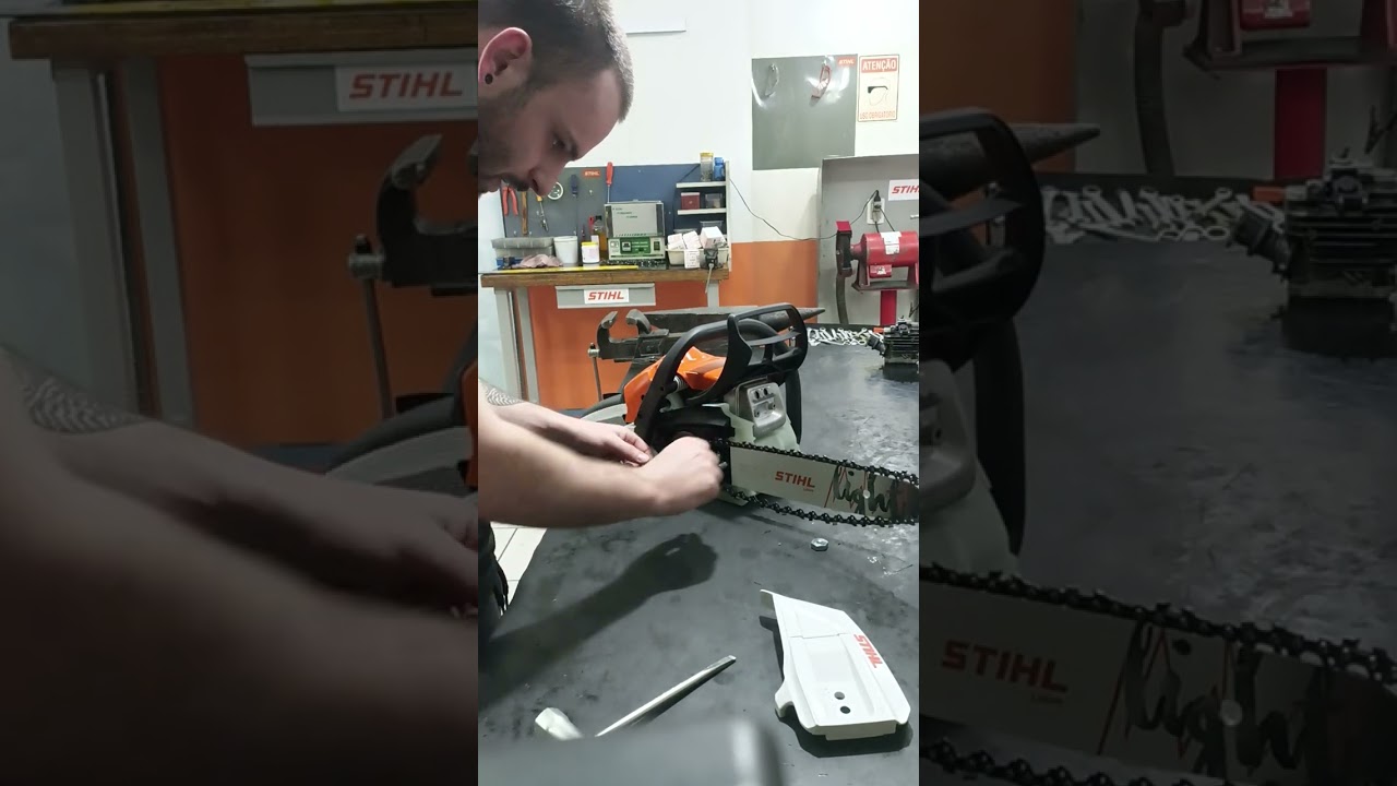 Como Colocar o Sabre e a Corrente | Motosserra Stihl MS 162