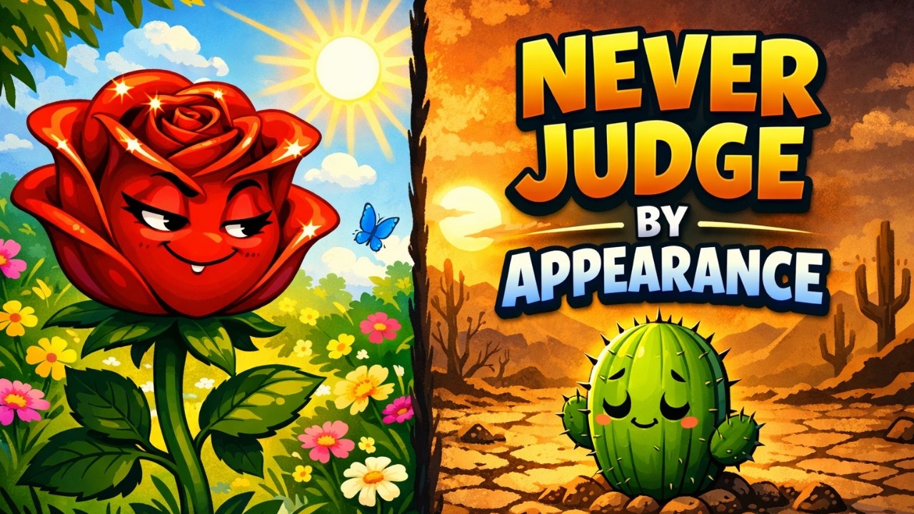 Never Judge by Appearance  The Rose and the Cactus Moral Story