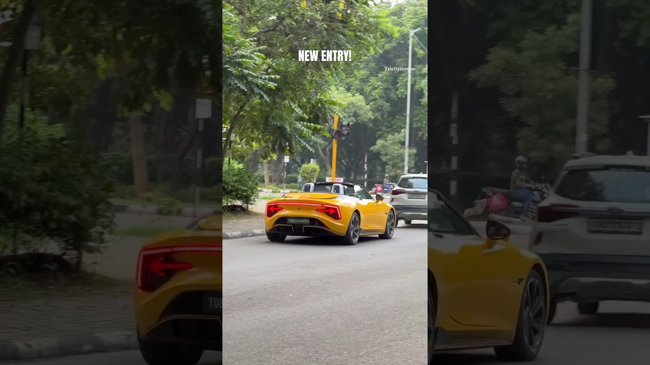 New entry alert!! Ft. MG Cyberster in nuclear yellow shade #viralvideo #viral #shorts #trending