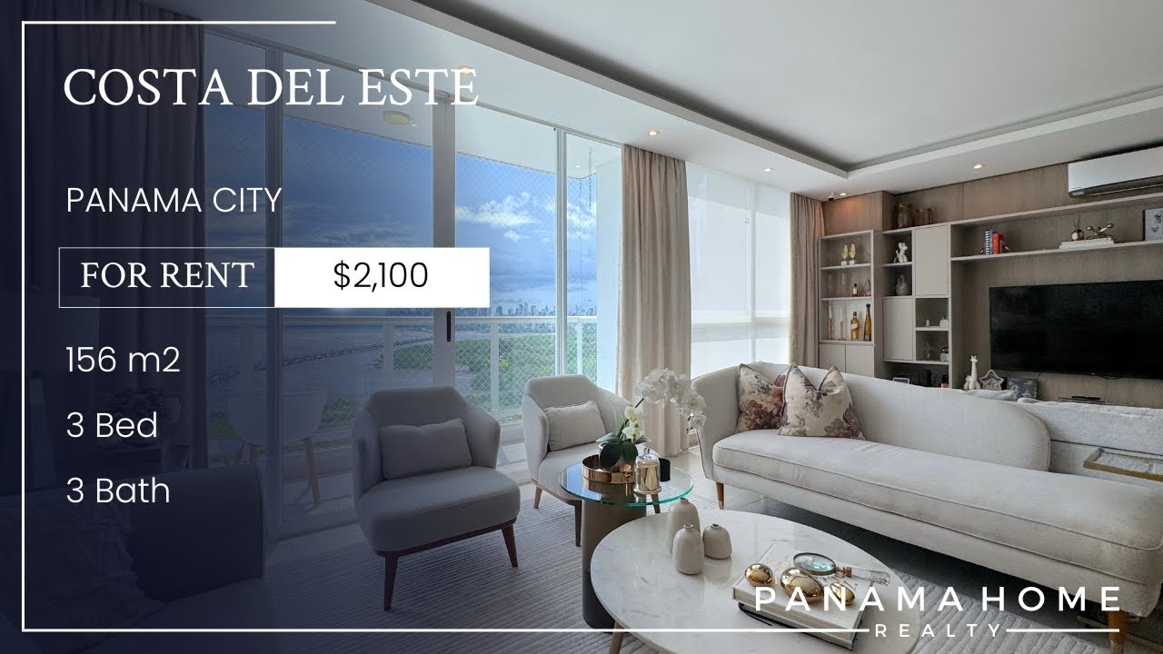 $2,100 Spectacular Apartment for Rent in Costa del Este