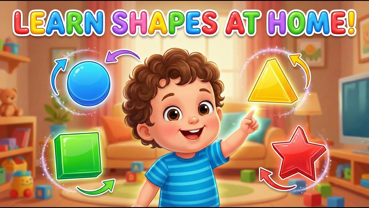 “Learn Shapes at Home! 🏠🎵 Fun & Easy Song for Toddlers | Kids Learning Made Super Fun!”