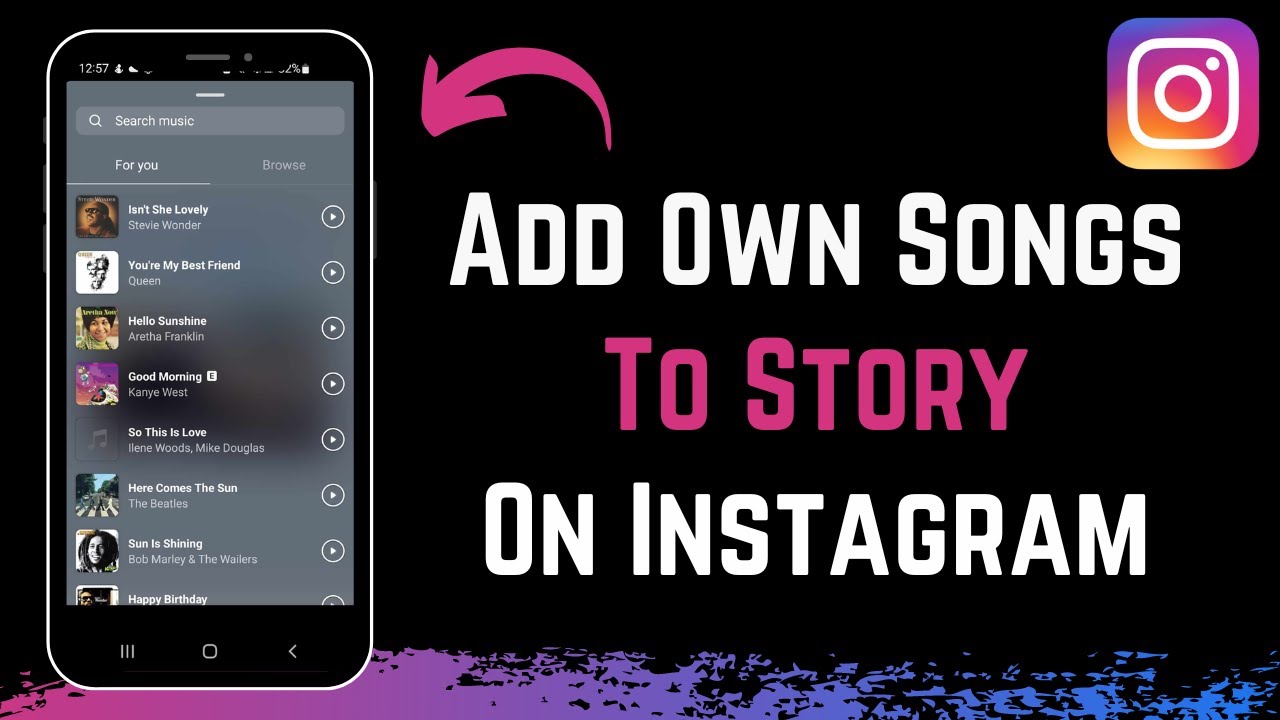 Как добавить свои песни в историю Instagram!