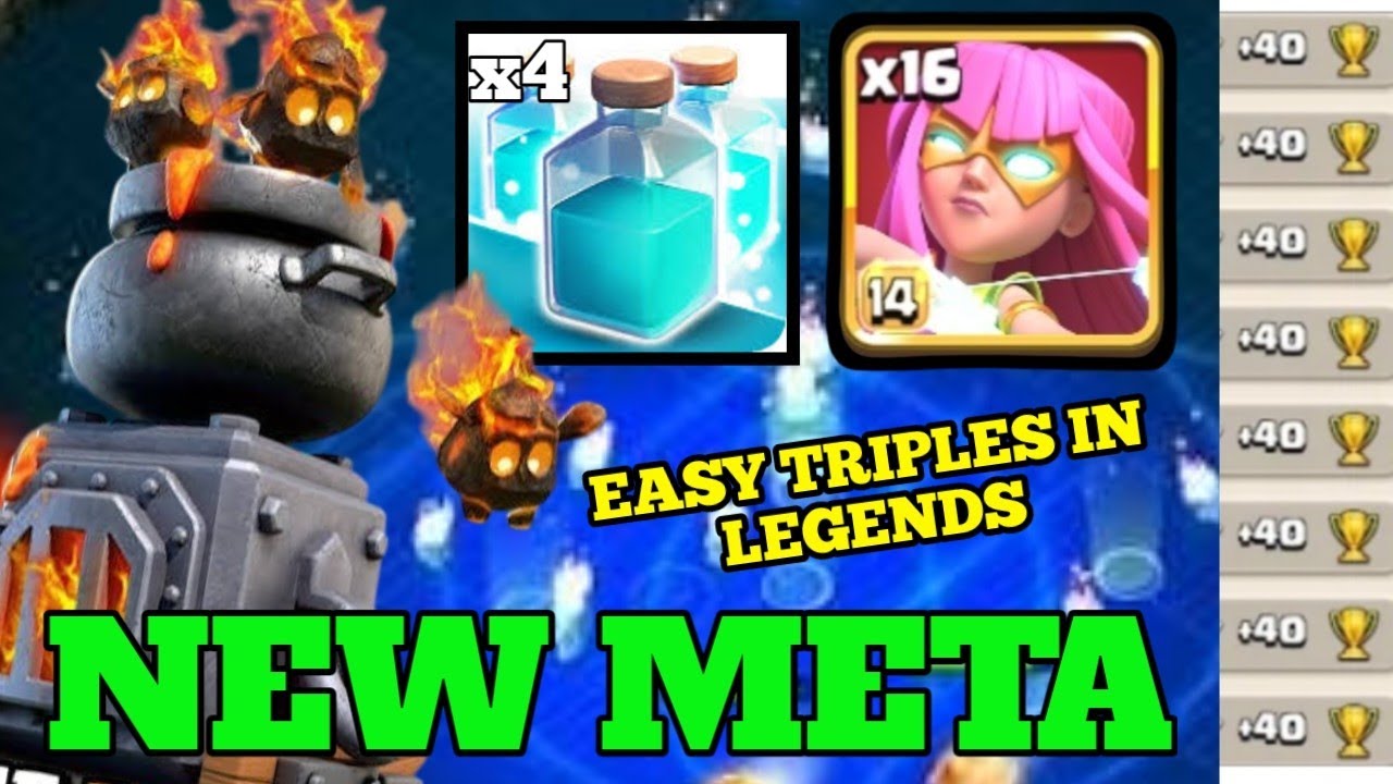 New META for Legends: GW walk + 3X CLONE FIREMITES + Super Archers = EASY TRIPLES (Clash Of Clans)