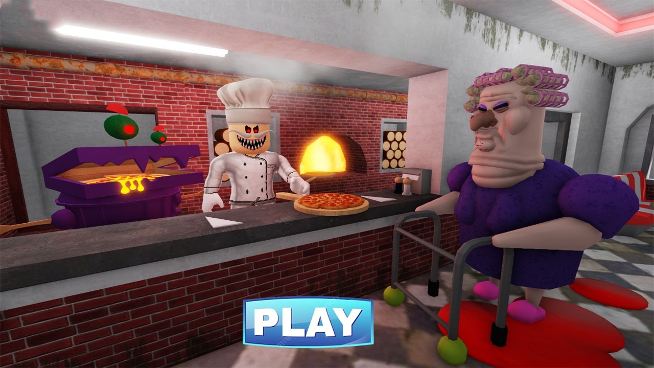 PAPA PIZZA WITH PIZZA ROBOT MAKE BIG PIZZA FOR GRUMPY GRAN !! FULL GAMEPLAY #roblox
