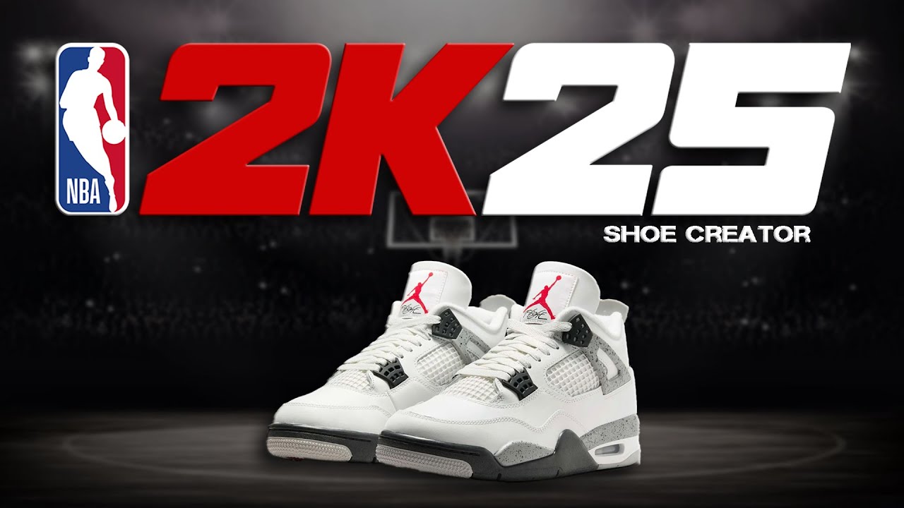 NBA 2K25 Shoe Creator - How to make Air Jordan Retro 4 'White Cement'