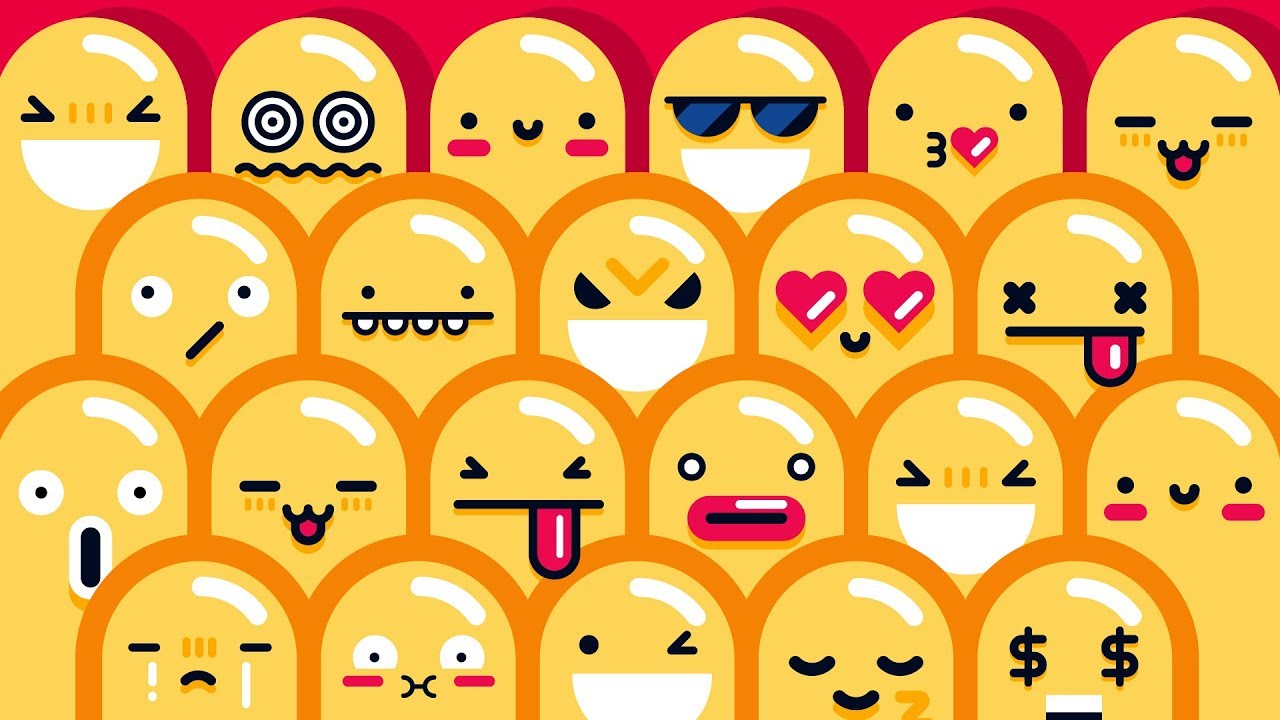 How To Draw a DOODLE CHARACTER - 20 Cute Kawaii FACES and EXPRESSIONS in Adobe Illustrator