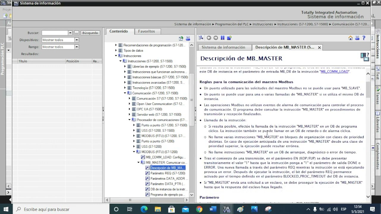 Comunicación Modbus RTU(Maestro S7 1200,Esclavo DTB 4848)
