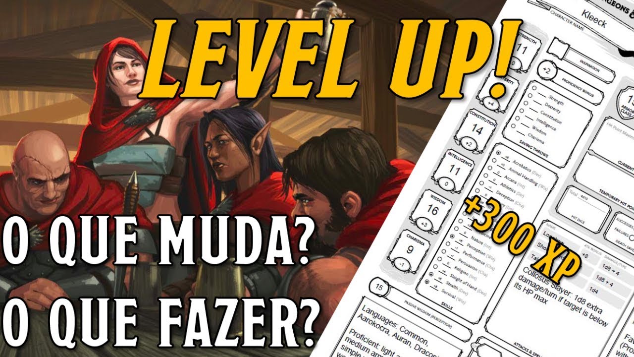 Como Aumentar o Nível do seu Personagem - D&D 5e e outros sistemas