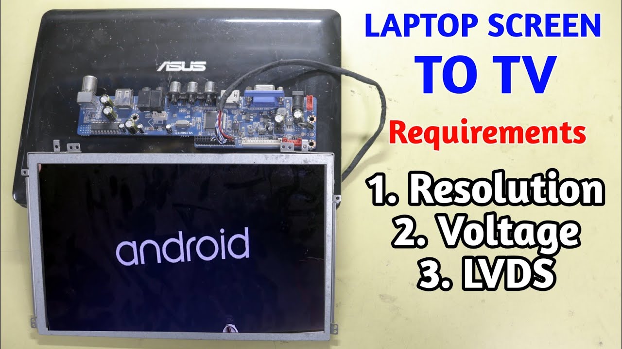 LAPTOP Screen to LED TV Conversion Process and Technique