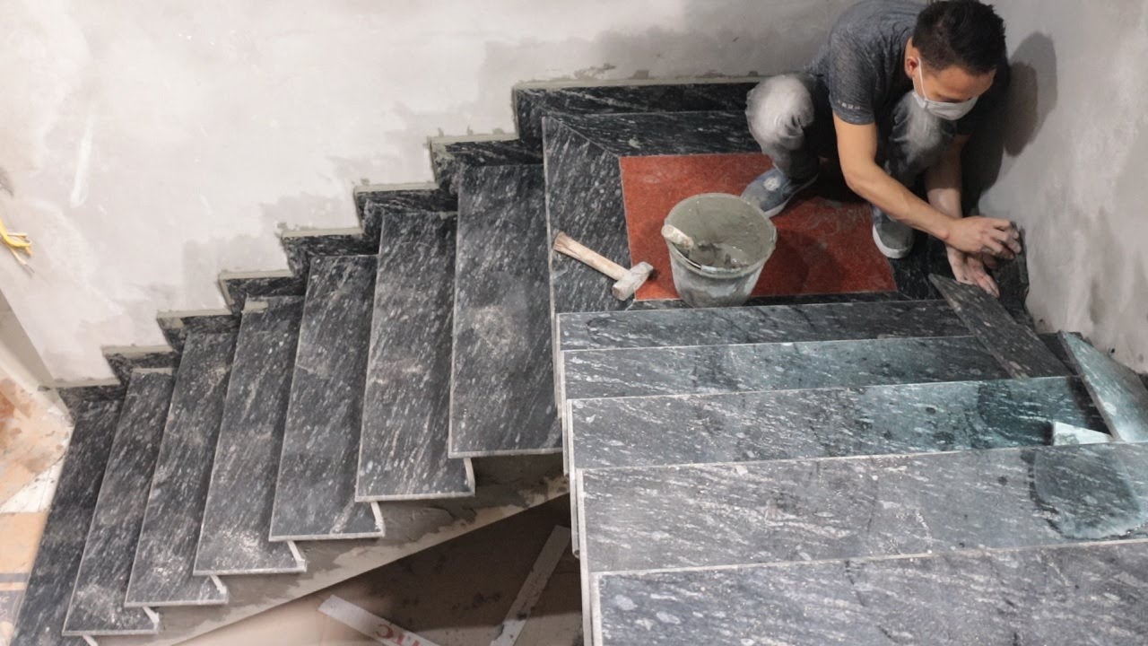 Machining And Install Granite For Stair - Construction Stairs