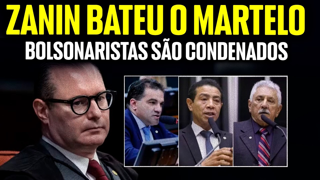 ZANIN NÃO PERDOA, E DECRETA CONDENAÇÃO DE BOLSONARISTAS POR ESQUEMA DE EMENDAS!!!