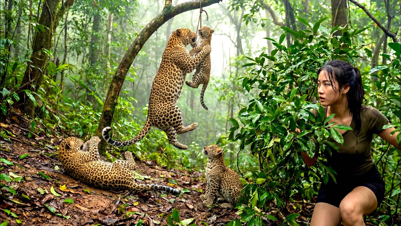 The Carelessness of the Mother Leopard When She Actively Attacked Me But Came Along with Her Young
