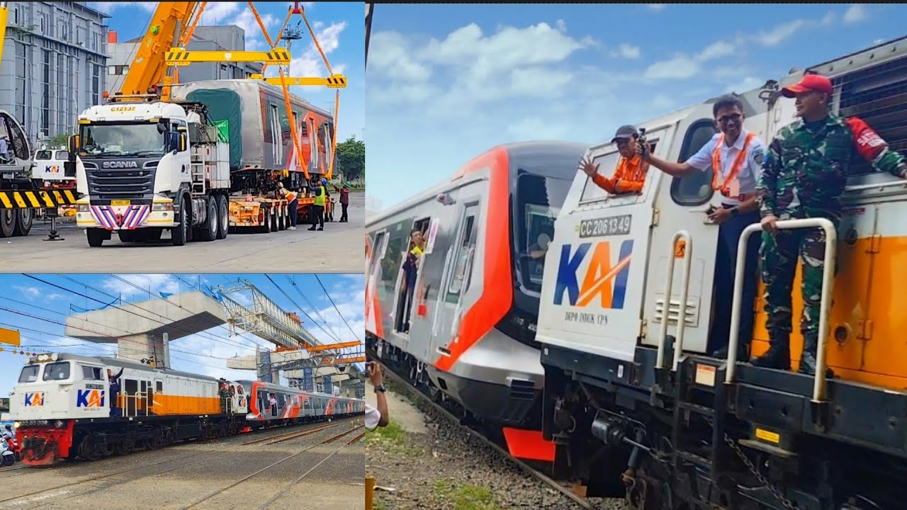 EKSKLUSIF ,RAMAI DAN MERIAH ‼️ PENGIRIMAN KLOTER PERTAMA 6 KRL BARU  TANJUNG PRIOK - DEPOK
