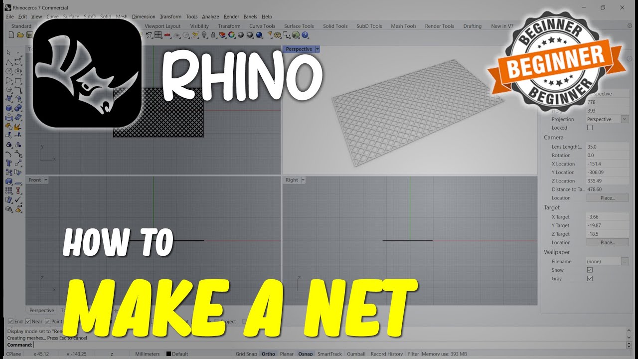 Rhino How To Make A Net
