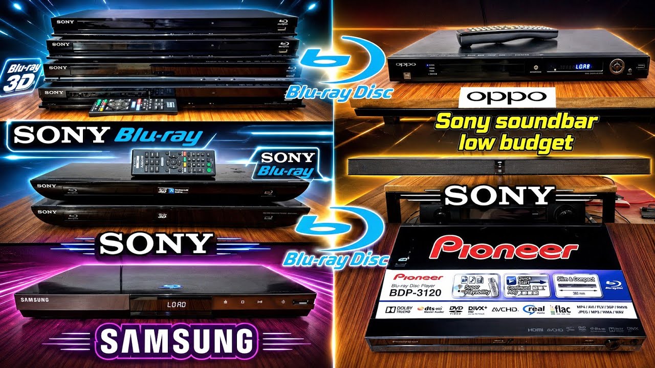 🔊Sony Pioneer🎵 Samsung oppo 🎥Blu-ray & DVD Player🔥 Sony Soundbar ⭐️(low budget)💥