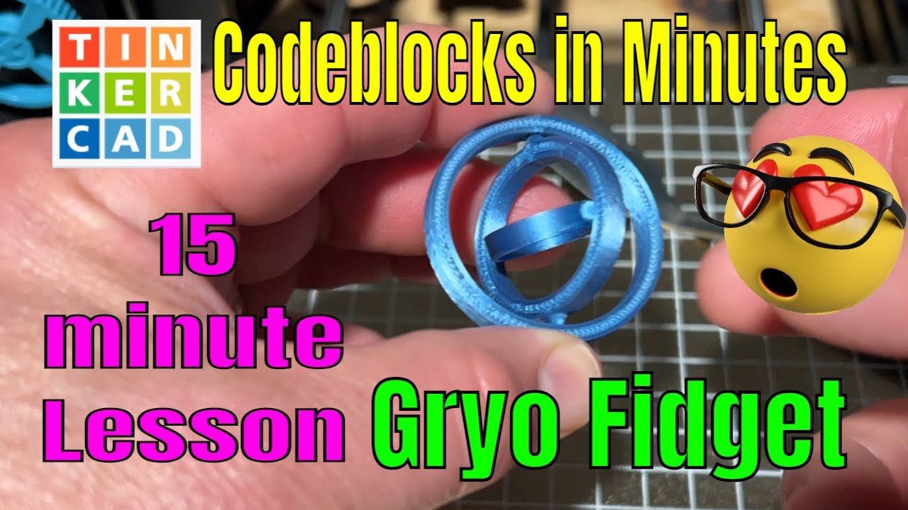 15-минутная распечатка Tinkercad Codeblocks Gyro Fidget — создайте свою собственную прямо сейчас!